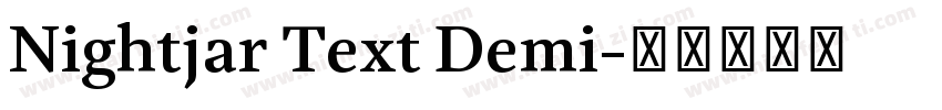 Nightjar Text Demi字体转换